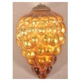 Gold Grape Cluster Antique German Christmas Kugel