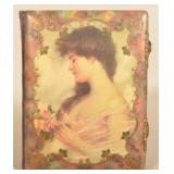 Large Velvet & Celluloid Cabinet Card Album