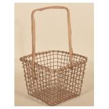 Primitive Heavy Wire and Oak Clam Basket