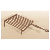 Rare Signed "W Adams" Wrought Iron Fireplace Tool