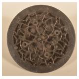 Cast Iron Heart Design Round Heat Grate