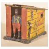 Yellow Stevens Cabin Mechanical Bank