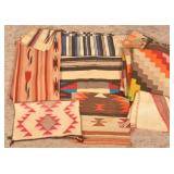 Group Southwestern Wool Throw Rugs & Mats