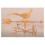 Vintage Pheasant Weathervane w/ Directionals