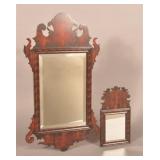 Lg. & Sm. Chippendale Paint-Decorated Mirrors