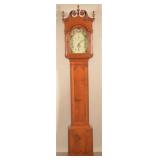 Early Pennsylvania Broken Arch Tall Case Clock