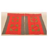 Pair of Diamond In Square Patchwork Pillow Cases