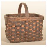 Small Painted Splint Oak Egg Basket