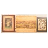 2 Framed N. Currier Prints and 1 Unframed Print