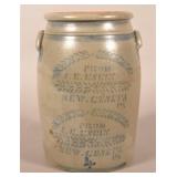 Unusual Double Stencil J.E. Eneix Western PA Crock