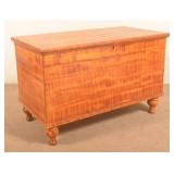 York County Turned Foot Comb-Painted Blanket Chest