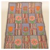 Antique Pennsylvania Folk Art Hooked Rug