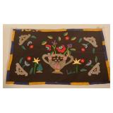 Great PA Folk Art Applique Felt Penny Rug