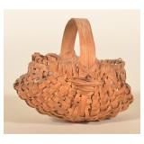 Wonderful Miniature Splint Oak Gathering Basket