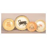 "Left Handed" Russell Henry Hand-Decorated Plates