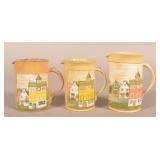 "Left Handed" Russell Henry Decorated Pitchers