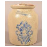 1-Gallon Lidded F.H. Cowden Stoneware Churn