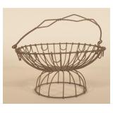 Great 19th C. Twisted-Wire Fruit Basket