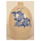 3-Gallon Cowden & Wilcox Jug w/ Floral Decoration