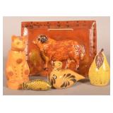 Collection of Contemporary Folk Art Incl. Shooner