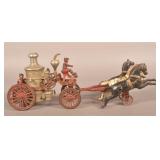 Antique Cast Iron Hubley Fire Engine