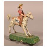 Lehmann Wild West Bucking Bronco Clockwork Tin Toy