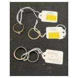 10K 585 and Sterling Rings