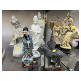 Porcelain and Composition Oriental Figurines