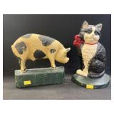 (2) Cast Metal Door Stops