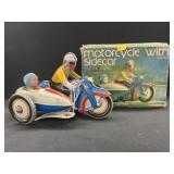 Tin Litho Wind-Up Motorcycle