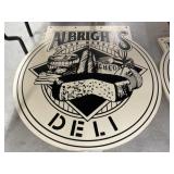 Wood ALBRIGHT'S FOOD MARKET Sign