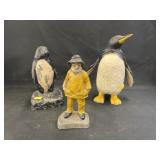 (3) Cast Metal Figurines