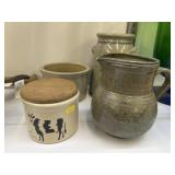 (4) Pieces of Salt Glazed and Stoneware Pottery