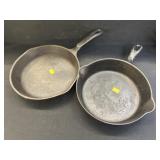 Wagner and Unmarked Cast Iron Frying Pans