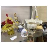 Decorative Porcelain, Hobnail and Crafted Baskets