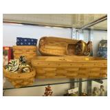(5) Longaberger Baskets with Bread Basket Brick
