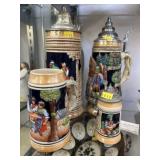 (4) German Beer Steins