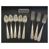 (8) Sterling Silver Utensils with Napkin Ring