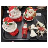 Porcelain Canisters and Figurines