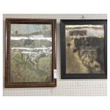 (2) Framed Dog Prints
