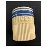 Vintage Hull Yellow Ware Spice Jar