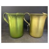(2) Vintage Aluminum Pitchers