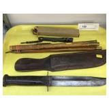 Western Hunting Knife with Gun Cleaning Supplies