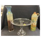Cake Stand, Stoneware Bottle, Vase