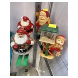 (4) Vintage Christmas Candy Containers