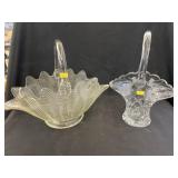 (2) Pattern Glass Baskets