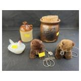Souvenir Keychains, Chicken Salt, Miniature Crock