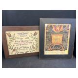 (2) Pieces of Framed Folk Art