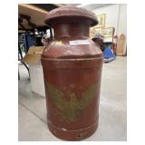 Stencil Decorated Milk Can