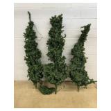 (3) Decorative Christmas Trees